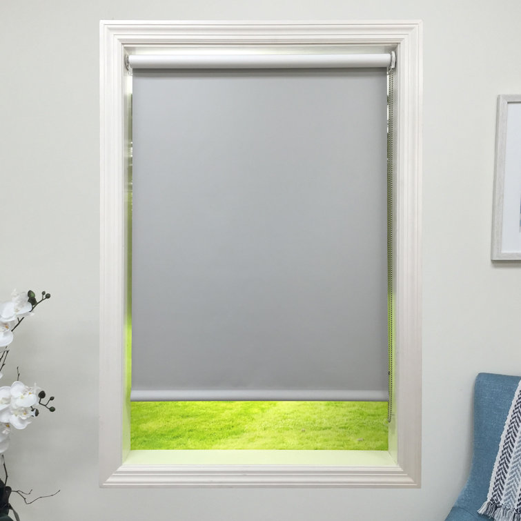 Harbor Shades Light Gray Blackout Roller Shade & Reviews Wayfair